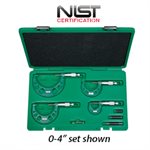 OUTSIDE MICROMETER SET 3PCS 0-3IN RES 0.0001IN